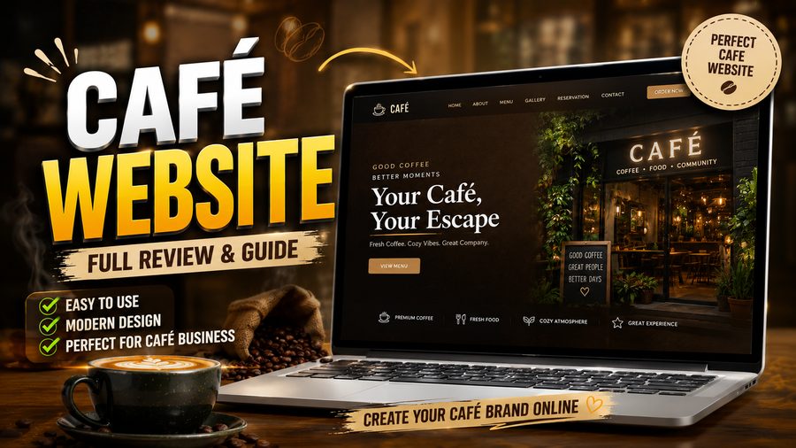 Cafe website screenshot
